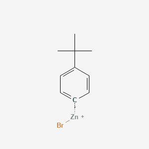 molecular formula C10H13BrZn B6360318 4-t-Butylphenylzinc bromide, 0.50 M in THF CAS No. 438459-74-6