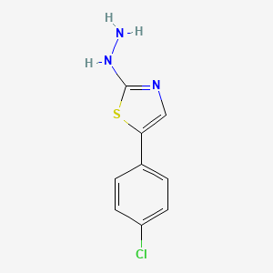 molecular formula C9H8ClN3S B6360350 5-(4-氯苯基)-2-肼基噻唑 CAS No. 575838-87-8