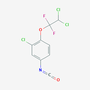 molecular formula C9H4Cl3F2NO2 B6360360 3-Chloro-4-(2,2-dichloro-1,1-difluoroethoxy)phenyl isocyanate CAS No. 60985-46-8