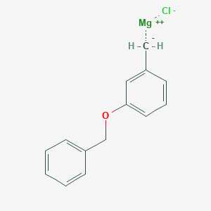 molecular formula C14H13ClMgO B6360368 3-(Benzyloxy)benzylmagnesium chloride, 0.25 M in 2-MeTHF CAS No. 620627-36-3