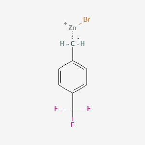 molecular formula C8H6BrF3Zn B6360374 (4-(Trifluoromethyl)benzyl)zinc bromide, 0.50 M in THF CAS No. 625392-77-0
