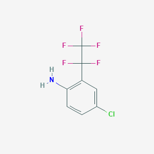molecular formula C8H5ClF5N B6360389 4-Chloro-2-(1,1,2,2,2-pentafluoroethyl)aniline CAS No. 63281-46-9