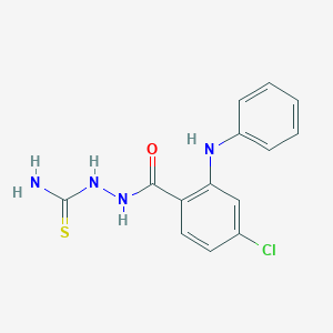 molecular formula C14H15ClN4O2S B063604 [(2-Anilino-4-chlorobenzoyl)amino]thiourea CAS No. 195370-32-2