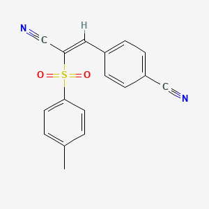 molecular formula C17H12N2O2S B6360413 4-(2-腈基-2-((4-甲苯磺酰基)乙烯基)苯甲腈 CAS No. 849047-00-3