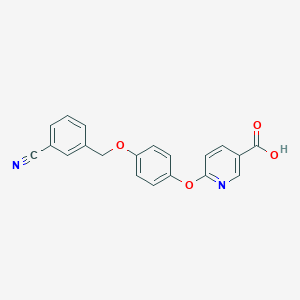 molecular formula C20H14N2O4 B6360436 6-[4-(3-Cyano-benzyloxy)-phenoxy]-nicotinic acid, 95% CAS No. 639091-49-9