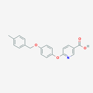molecular formula C20H17NO4 B6360437 6-[4-(4-Methyl-benzyloxy)-phenoxy]-nicotinic acid, 95% CAS No. 639091-44-4
