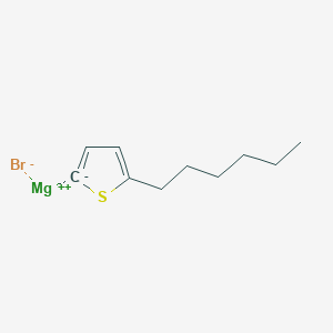 molecular formula C10H15BrMgS B6360466 5-Hexyl-2-thienylmagnesium bromide, 0.5 M in THF CAS No. 655246-81-4
