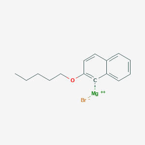 molecular formula C15H17BrMgO B6360480 (2-(N-Pentyloxy)naphthalen-1-yl)magnesium bromide, 0.50 M in 2-MeTHF CAS No. 66277-54-1
