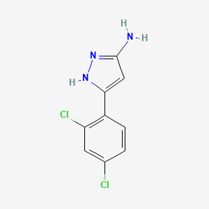 molecular formula C9H7Cl2N3 B6360507 3-(2,4-Dichlorophenyl)-1H-pyrazol-5-amine CAS No. 502132-96-9