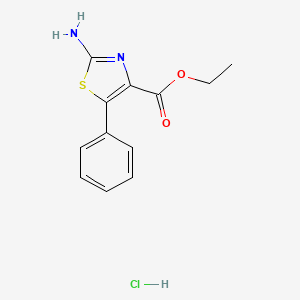 molecular formula C12H13ClN2O2S B6360510 Ethyl 2-amino-5-phenyl-1,3-thiazole-4-carboxylate hydrochloride CAS No. 1707566-05-9
