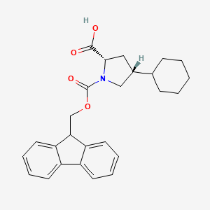 molecular formula C26H29NO4 B6360540 (2S,4R)-Fmoc-4-cyclohexyl-pyrrolidine-2-carboxylic acid, 99% CAS No. 1820571-03-6