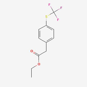 molecular formula C11H11F3O2S B6360590 Ethyl 4-(trifluoromethylthio)phenylacetate CAS No. 745053-24-1