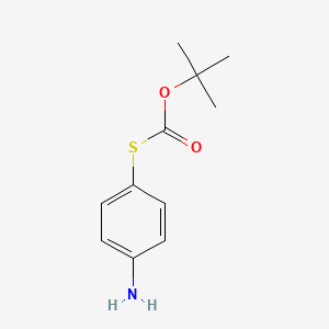 molecular formula C11H15NO2S B6360601 t-Butyl (4-aminophenyl)sulfanylmethanoate CAS No. 803699-60-7