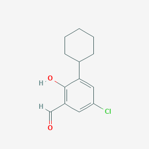 molecular formula C13H15ClO2 B6360606 3-Cyclohexyl-5-chloro-salicylaldehyde CAS No. 847749-28-4