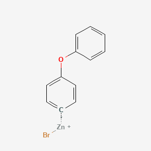 molecular formula C12H9BrOZn B6360682 4-Phenoxyphenylzinc bromide, 0.50 M in THF CAS No. 857934-45-3