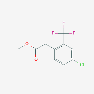 molecular formula C10H8ClF3O2 B6360757 4-Chloro-2-(trifluoromethyl)phenylacetic acid methyl ester CAS No. 95299-14-2