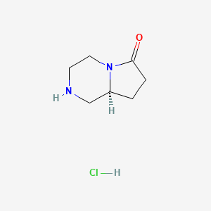 molecular formula C7H13ClN2O B6360823 (8aS)-Hexahydro-pyrrolo[1,2-a]pyrazin-6(2H)-one HCl CAS No. 2445347-90-8