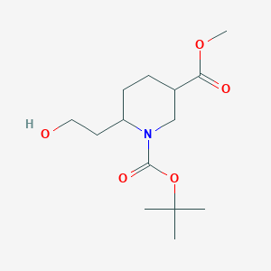 1-Tert-butyl 3-methyl 6-(2-hydroxyethyl)piperidine-1,3-dicarboxylate