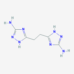 molecular formula C6H10N8 B6360871 5,5'-Ethane-1,2-diylbis(1H-1,2,4-triazol-3-amine) dinitrate CAS No. 22819-12-1