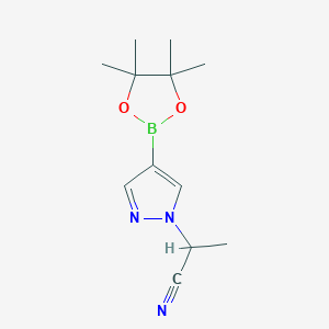 2-(4-(4,4,5,5-Tetramethyl-1,3,2-dioxaborolan-2-yl)-1H-pyrazol-1-yl)propanenitrile