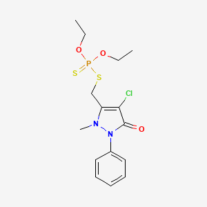 3-((Diethoxythioxophosphinothio)methyl)-4-chloro-2-methyl-1-phenyl-3-pyrazolin-5-one