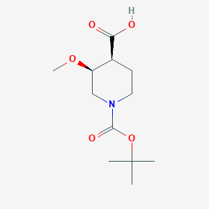 molecular formula C12H21NO5 B6360903 cis-1-[(tert-Butoxy)carbonyl]-3-methoxypiperidine-4-carboxylic acid CAS No. 1415741-35-3