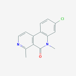 molecular formula C14H11ClN2O B6360909 8-Chloro-4,6-dimethyl-5H,6H-benzo[c]2,7-naphthyridin-5-one CAS No. 1551407-49-8