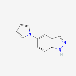 molecular formula C11H9N3 B6360912 5-(1H-Pyrrol-1-yl)-1H-indazole CAS No. 383142-43-6