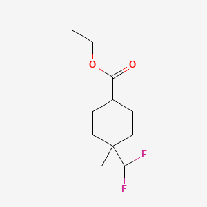 molecular formula C11H16F2O2 B6360963 Ethyl 1,1-difluorospiro[2.5]octane-6-carboxylate CAS No. 1447942-59-7