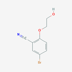 molecular formula C9H8BrNO2 B6360970 5-Bromo-2-(2-hydroxyethoxy)-benzonitrile CAS No. 885952-70-5