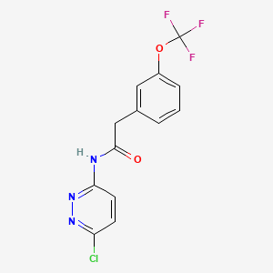 molecular formula C13H9ClF3N3O2 B6360977 N-(6-Chloropyridazin-3-yl)-2-(3-(trifluoromethoxy)phenyl)acetamide CAS No. 1439400-46-0