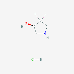 molecular formula C4H8ClF2NO B6360999 (3R)-4,4-Difluoropyrrolidin-3-ol hydrochloride CAS No. 1433363-34-8