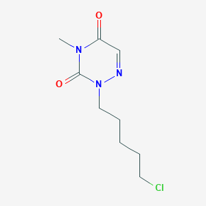molecular formula C9H14ClN3O2 B6361015 2-(5-Chloro-pentyl)-4-methyl-2H-[1,2,4]triazine-3,5-dione CAS No. 1351411-77-2