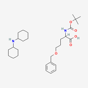 N-alpha-t-Butyloxycarbonyl-O-benzyl-L-hydroxynorvaline, (S)-2-(Boc-amino)-5-benzyloxypentanoic acid, dicyclohexylamine (Boc-L-Hnv(Bzl)-OH.DCHA)