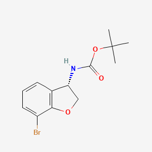 molecular formula C13H16BrNO3 B6361064 t-Butyl N-[(3S)-7-bromo-2,3-dihydro-1-benzofuran-3-yl]carbamate CAS No. 1258400-18-8