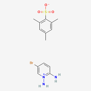 molecular formula C14H18BrN3O3S B6361065 1,2-Diamino-5-bromopyridin-1-ium 2,4,6-trimethylbenzenesulfonate CAS No. 1202704-57-1