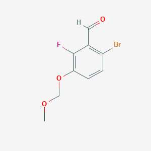 molecular formula C9H8BrFO3 B6361072 6-Bromo-2-fluoro-3-(methoxymethoxy)benzaldehyde CAS No. 1163283-36-0