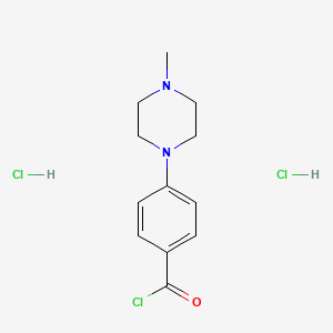 molecular formula C12H17Cl3N2O B6361109 4-(4-Methylpiperazin-1-yl)benzoyl chloride dihydrochloride CAS No. 827318-59-2