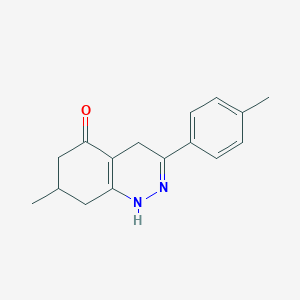 molecular formula C16H18N2O B6361110 7-Methyl-3-(4-methylphenyl)-1,4,6,7,8-pentahydrocinnolin-5-one CAS No. 1022681-28-2