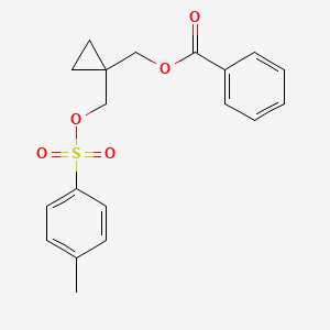 molecular formula C19H20O5S B6361115 (1-((Tosyloxy)methyl)cyclopropyl)methyl benzoate CAS No. 883731-94-0