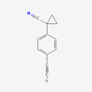 molecular formula C12H9N B6361152 1-(4-Ethynylphenyl)cyclopropane-1-carbonitrile CAS No. 869977-87-7