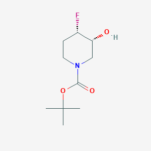molecular formula C10H18FNO3 B6361222 t-Butyl (3R,4S)-4-fluoro-3-hydroxypiperidine-1-carboxylate CAS No. 2306248-33-7