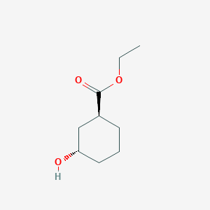 molecular formula C9H16O3 B6361235 Ethyl (1S,3S)-rel-3-hydroxycyclohexane-1-carboxylate CAS No. 1239311-14-8