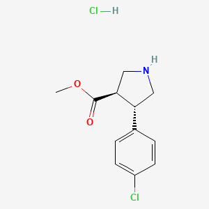 Methyl (3R,4S)-4-(4-chlorophenyl)pyrrolidine-3-carboxylate HCl
