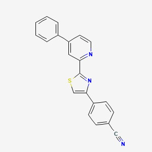 molecular formula C21H13N3S B6361282 4-(4-Cyanophenyl)-2-(4-phenyl-2-pyridyl)thiazole CAS No. 1858240-63-7