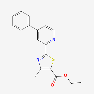 molecular formula C18H16N2O2S B6361284 Ethyl 4-methyl-2-(4-phenyl-2-pyridyl)thiazole-5-carboxylate CAS No. 1858250-16-4