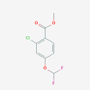 molecular formula C9H7ClF2O3 B6361292 Methyl 2-chloro-4-(difluoromethoxy)benzoate CAS No. 97914-56-2