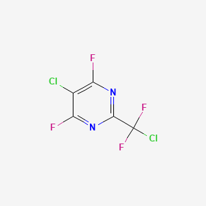 molecular formula C5Cl2F4N2 B6361295 5-Chloro-2-(chlorodifluoromethyl)-4,6-difluoro-pyrimidine CAS No. 97904-07-9