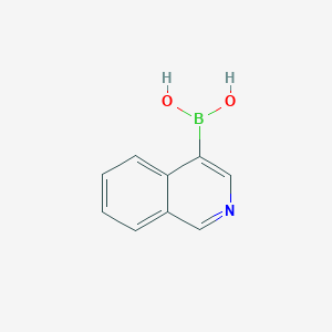 molecular formula C9H8BNO2 B063613 异喹啉-4-硼酸 CAS No. 192182-56-2