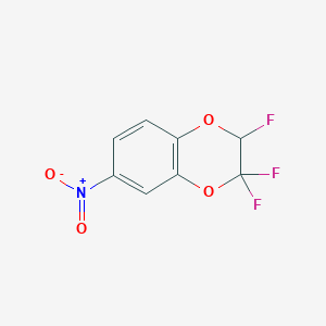 molecular formula C8H4F3NO4 B6361303 2,2,3-Trifluoro-6-nitro-1,4-benzodioxene CAS No. 75289-38-2